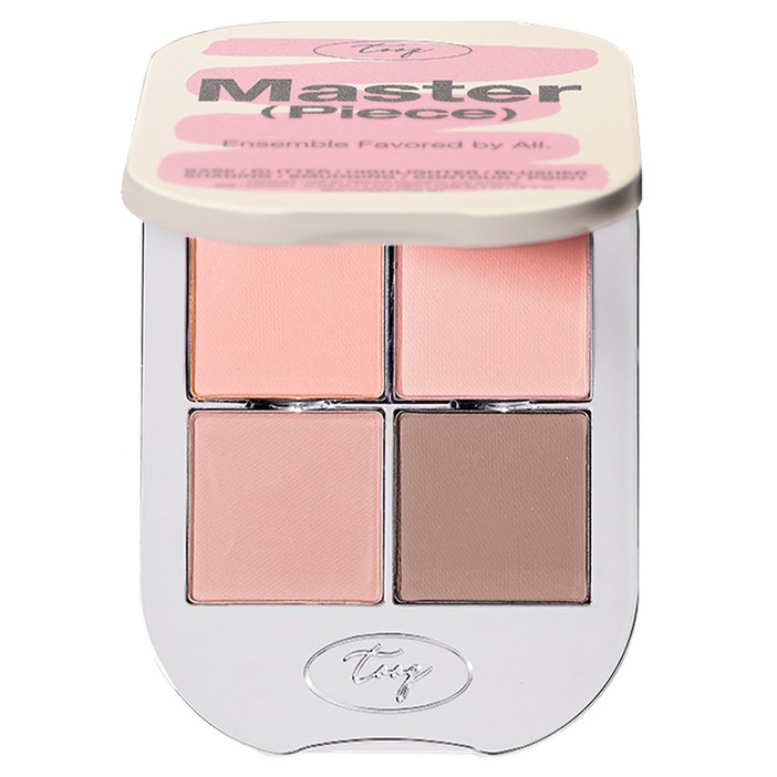 투크 원 바이 제뉴인 마그네틱 아이섀도우 4구 팔레트, A05 코튼 살몬, 1개