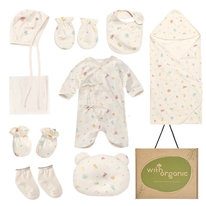 위드오가닉 신생아용 출산선물 10종세트