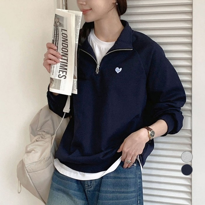 아피나르 하프집업 그래픽 AF 스웻셔츠