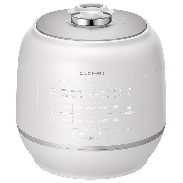 쿠첸 121 플러스 올스테인리스 IH 전기 압력밥솥 6인용, CRTRPS0671BW, BlossomWhite