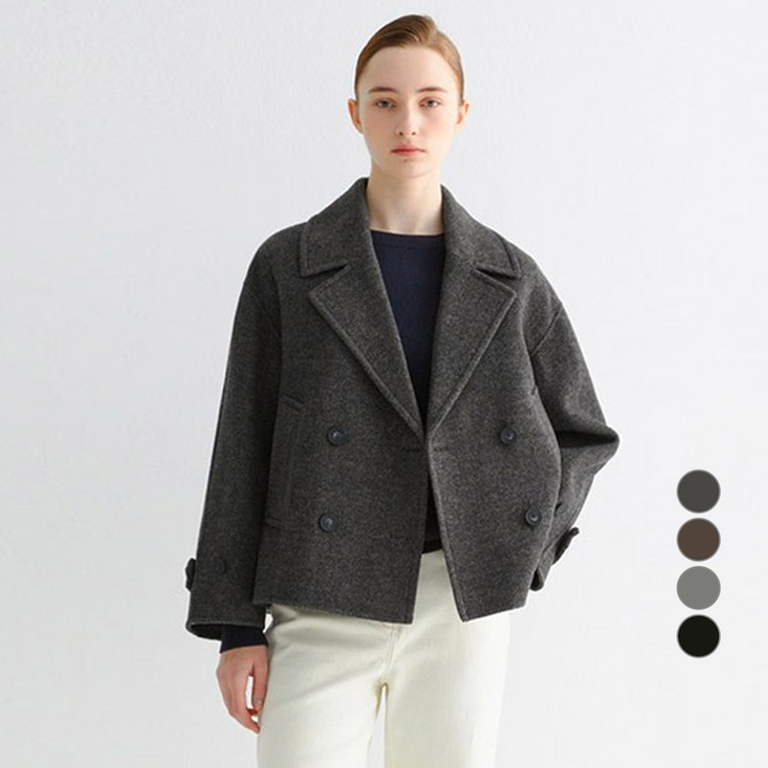 쉬즈미스 여성용 울 혼방 핸드메이드 더블 자켓 SWHJKO42110