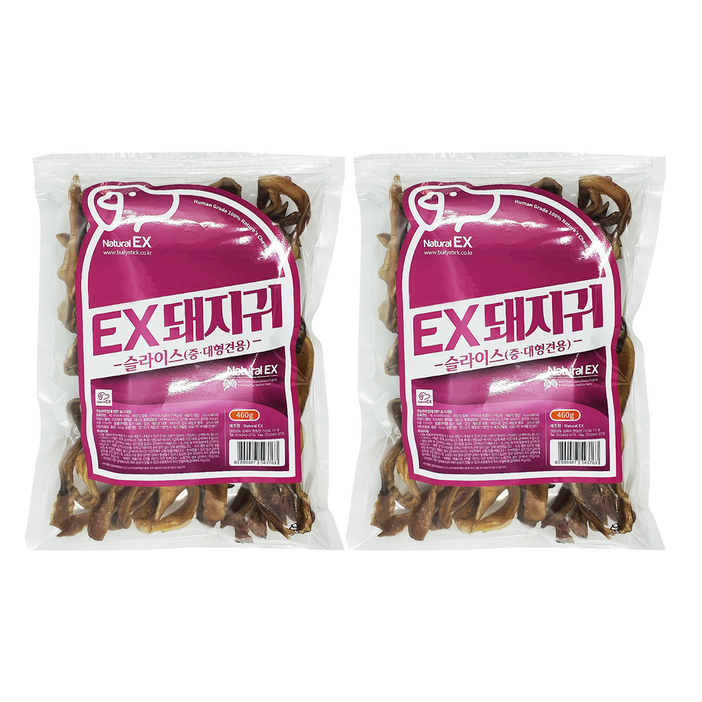 네츄럴이엑스 대용량 강아지 간식 슬라이스 460g