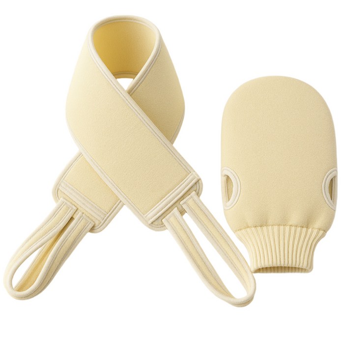 비타벨로 고급 때밀이 장갑 1p  등때밀이 타월 1p 세트