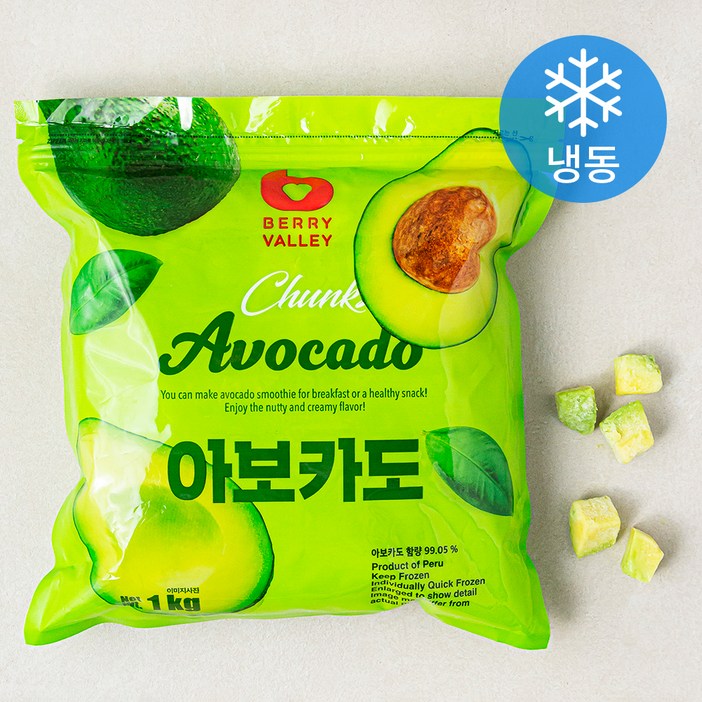 베리밸리 아보카도 냉동, 1kg, 1개