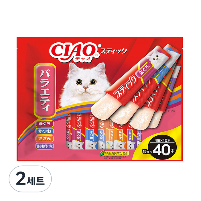 챠오츄르 고양이 스틱 짜먹는 간식 40p