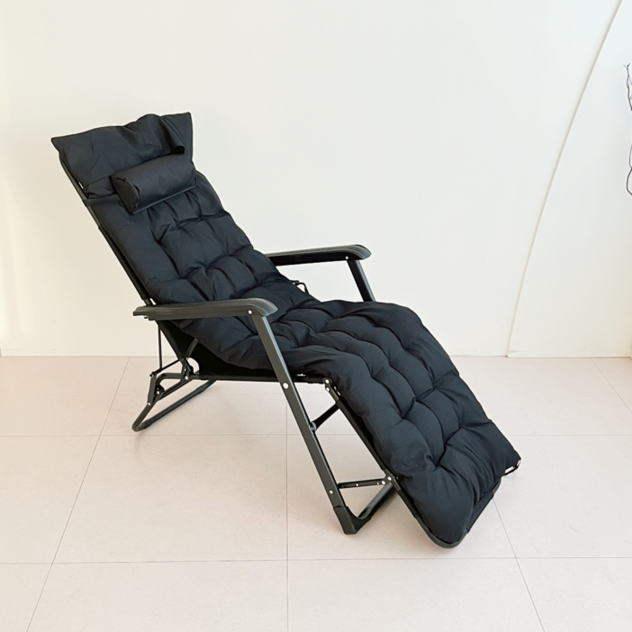 오브민 접이식 리클라이너 무중력 캠핑 침대의자  패드  헤드쿠션 세트