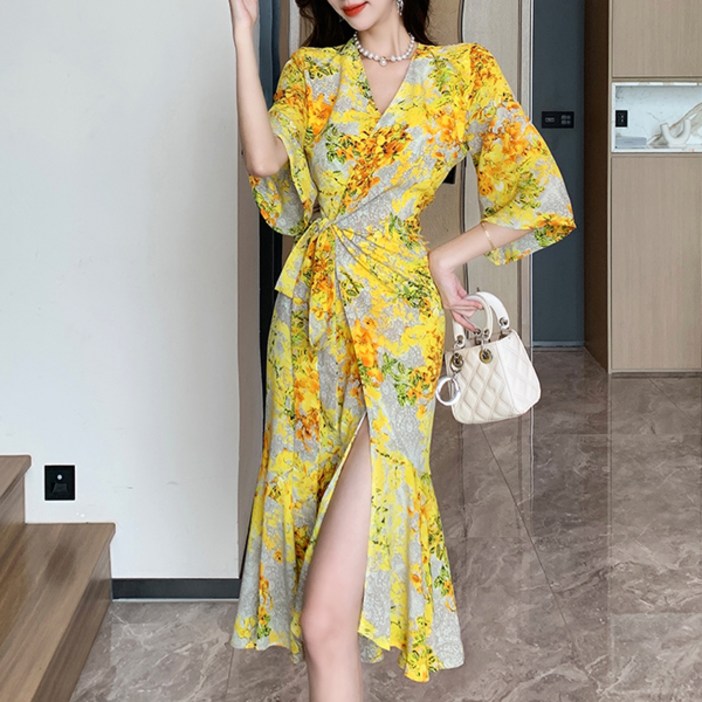 루나걸 여성용 끌레르 프릴 랩 원피스 L25SMOPS033127