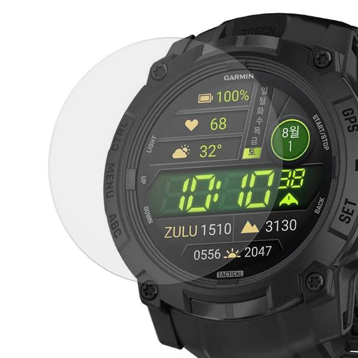 가민 인스팅트3 호환 강화유리 액정 보호필름, 1개, 강화유리