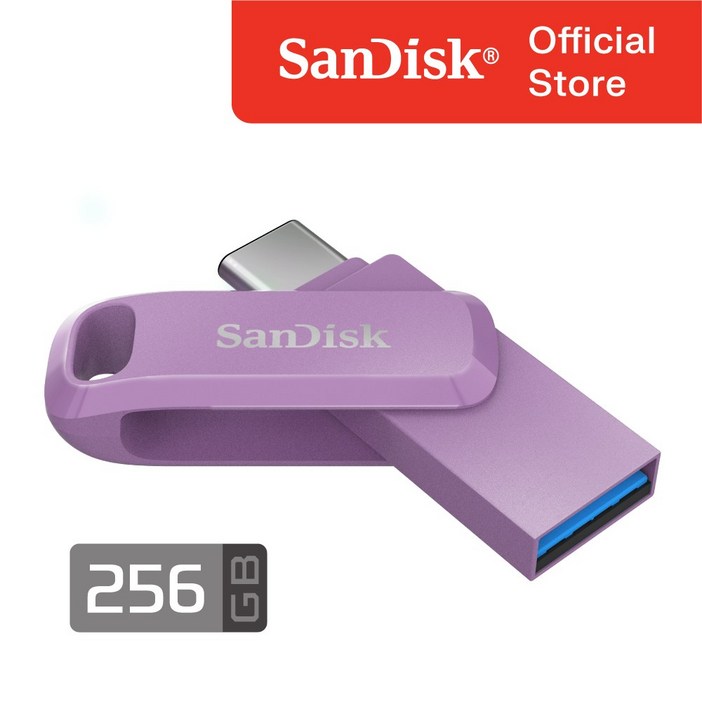 샌디스크 정품 울트라 듀얼 드라이브 고 256 GB 기가 SDDDC3 라벤더 퍼플 OTG