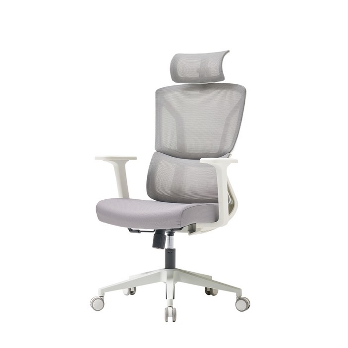 듀오백 TZEROW 메쉬 사무용 컴퓨터 책상 의자, 그레이