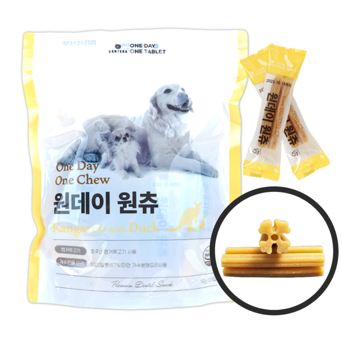 원데이원츄 강아지간식 가수분해 개껌 저알러지, 192g, 1개, 고구마맛
