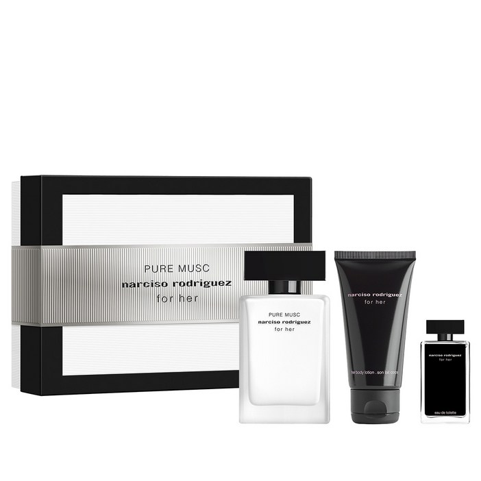 나르시소로드리게즈 기프트 세트 나르시소 로드리게즈 포 허 퓨어 머스크 오 드 퍼퓸 50ml 기프트 세트 바디로션 EDT 7.5ml 증정