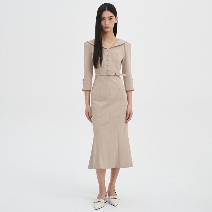플로움 Classic Sailor Collar Dress 4color