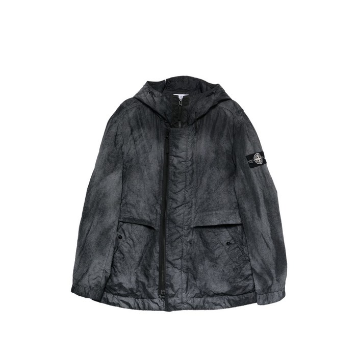 스톤 아일랜드 후드 집업 코트