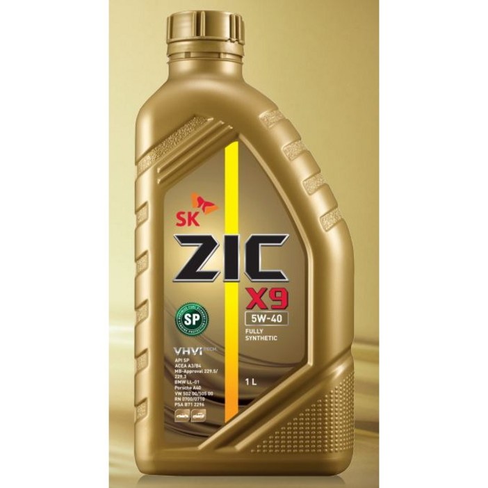 오일마트 지크 SK ZIC X9 5W40 1리터 100%합성엔진오일 가솔린 LPG