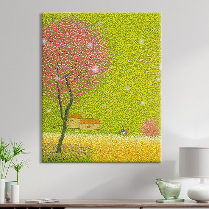 인메이블 장용길 작가 봄 풍경화 아트에디션 35종 그림 거실 인테리어 꽃 나무 자연 캔버스액자