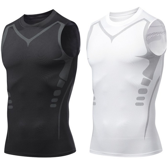 (공인기관 테스트완료) 컴프레션 스포츠 기능성 이너웨어 테크핏 언더레이어 민소매 나시