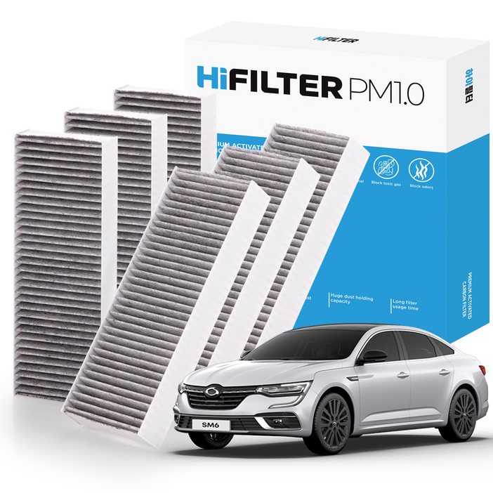 21 하이필터 PM1.0 활성탄 자동차 에어컨필터 르노 SM6