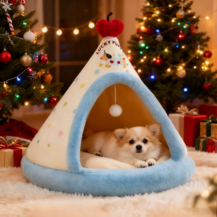 하루꿈 사계절 반려동물 하우스 강아지 고양이 텐트형 겨울 보온 펫하우스
