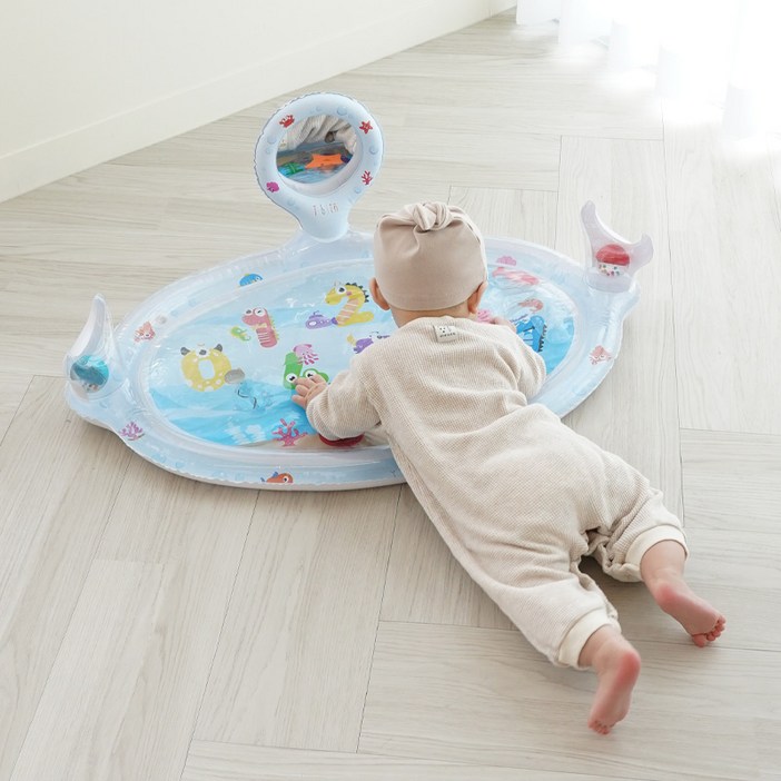 아이블린 터미타임 워터매트 ver2 촉감놀이 아기 장난감 딸랑이 거울, 아이블린 터미타임 워터매트 ver2, 1개