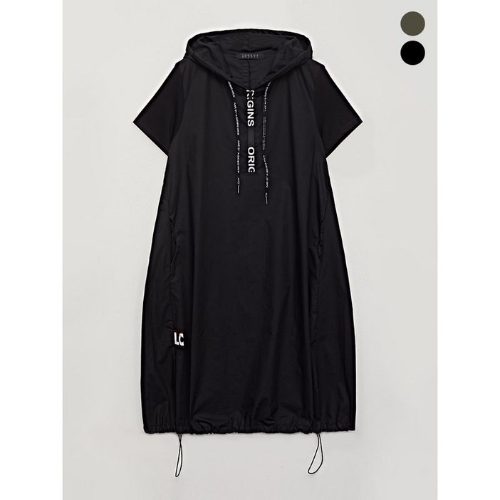 탱커스 후드넥 롱 스트랩 밴딩 원피스 TU1OP007L0