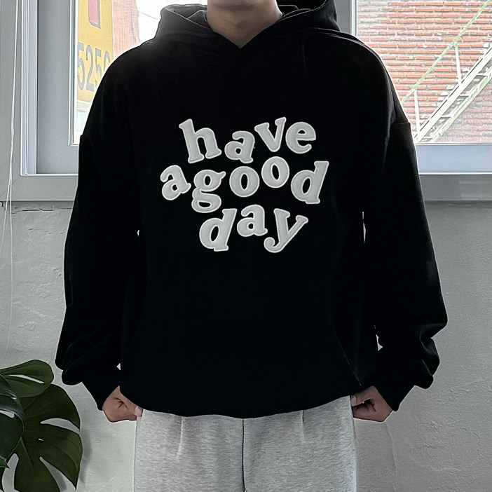 굿데이후드티 오버핏 후드 긴팔 공용 커플