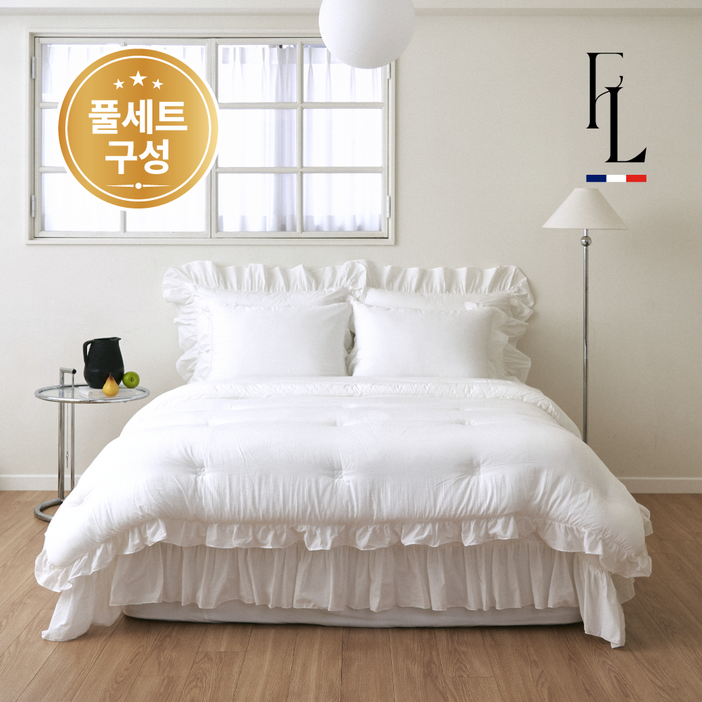 프릴 등받이샴 커버60X80cm