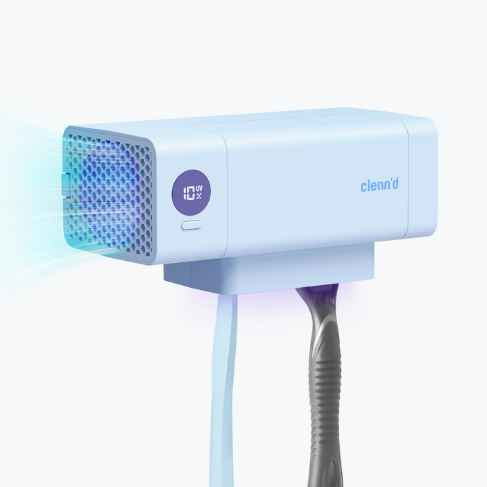 클린디 가정용 무선 2인용 칫솔살균기 트윈디 CL-406, 블루