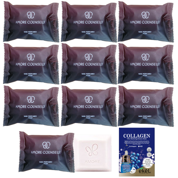 아모레 카운셀러 나비 퍼퓸드 솝 지일비누 콜라겐 마스크팩 2장 구매시