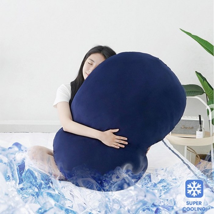 [미니멀룸] 대형쿨링감 얼음 찹쌀떡 베개 필로우, 옐로우