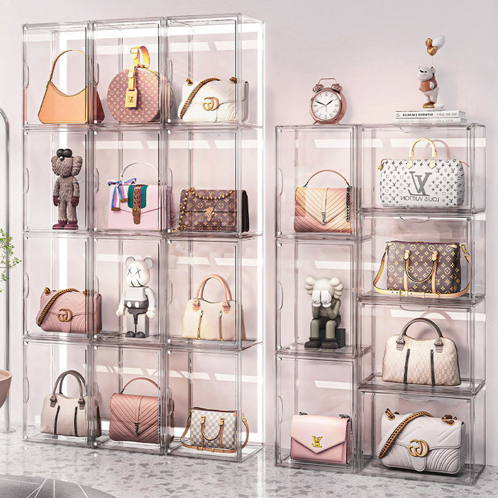 찬람 명품 신발 가방보관함 투명 가방정리함 아크릴케이스, 10개, 362722cm