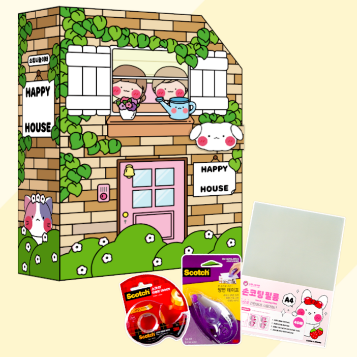 [소워니놀이터] 행복한 우리집 스퀴시북 DIY 만들기 세트, 1개