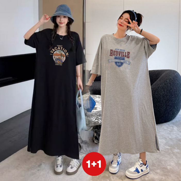엔젤리크 11 캐주얼 루즈핏 롱 트임 원피스 2종 엔젤리크 11 캐주얼 루즈핏 롱 트임 원피스 2종
