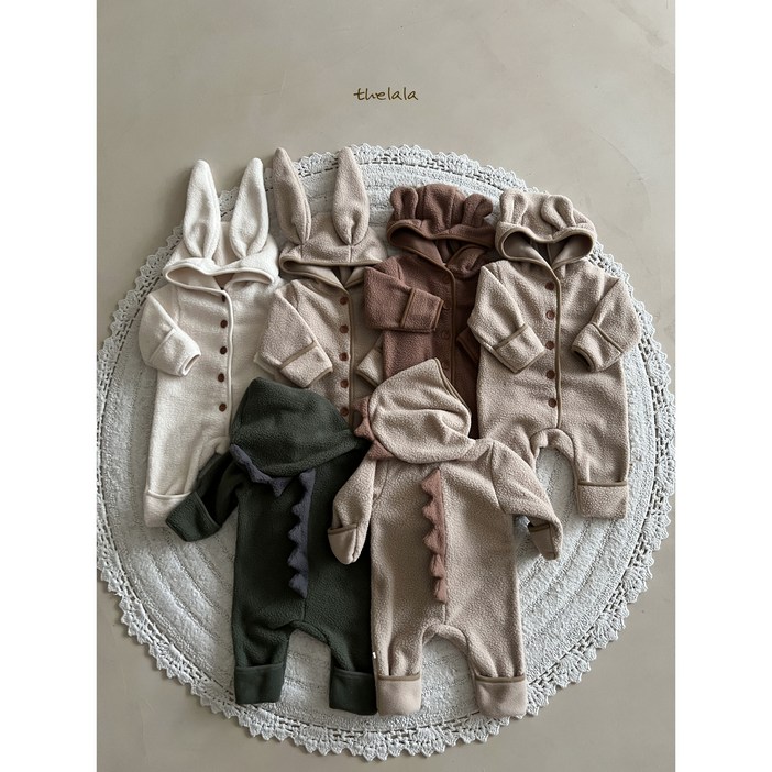 키키두두 더랄라 토끼 곰 티라노 퍼프 슈트  겨울 바디슈트