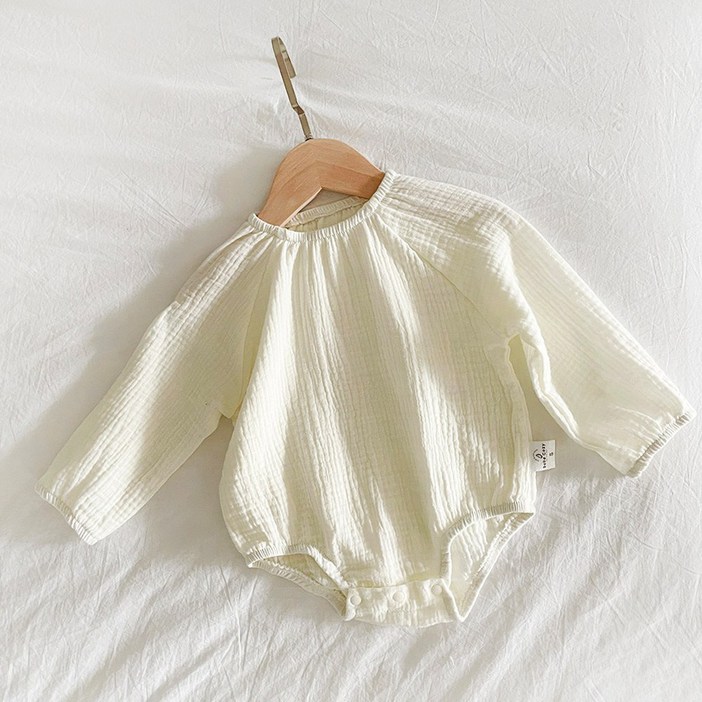 베베코지 아기 신생아 긴팔 바디수트 거즈