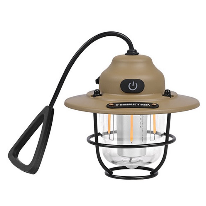브리즈피크 캠핑 랜턴 LED 충전식 라이트 빈티지 호롱불 에디슨 램프 실내등 전등, 1개, 샌드