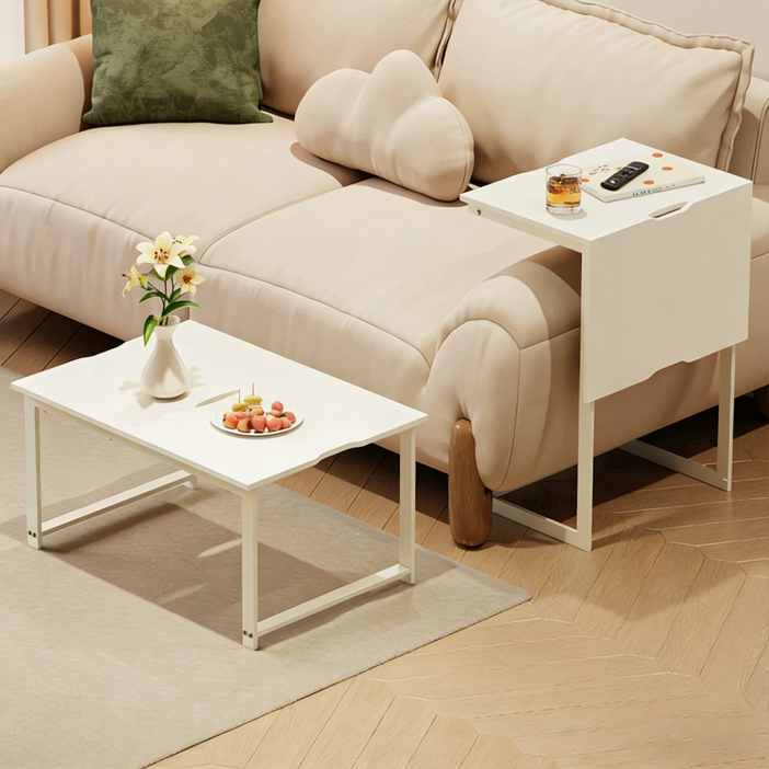 사이드 테이블 다용도 변형 간이 보조 식탁 거실 디자인 미니 티테이블