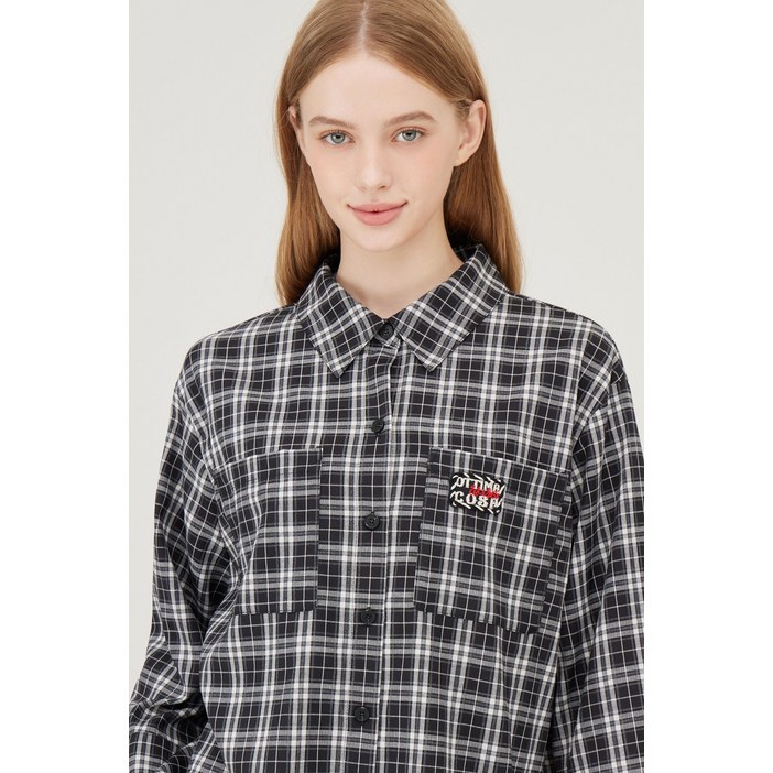 매장판 베네통 체크블라우스 BABLF3561 153312