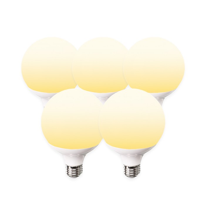 라인라이팅 LED 샤인 숏볼구 12w, 5개, 전구색