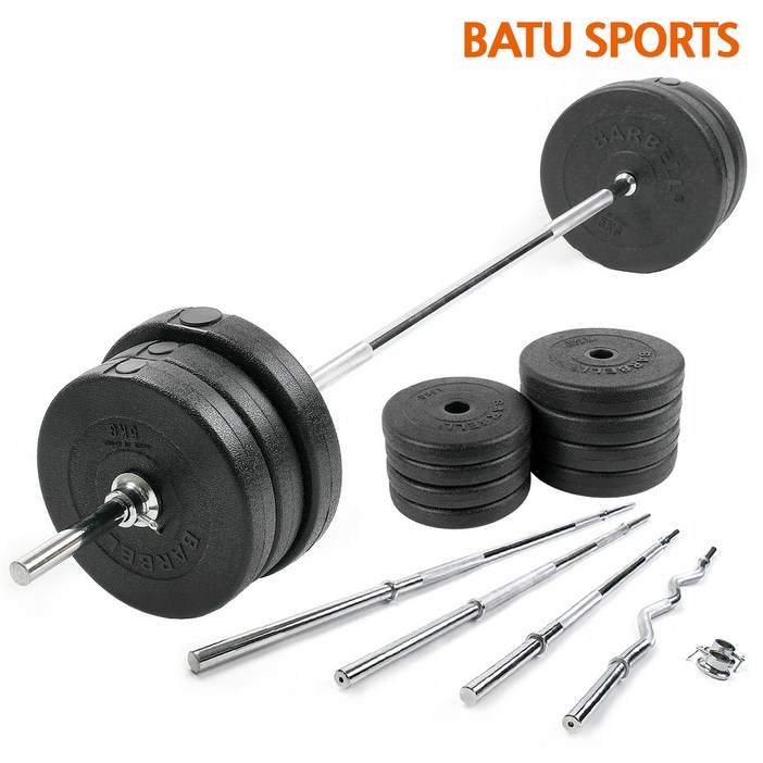 핫템 역기세트 14kg, 16kg, 20kg, 25kg, 30kg, 40kg 바벨 원판 + 역기봉 컬바, 이지바, 소봉, 중봉, 대봉 바벨 세트