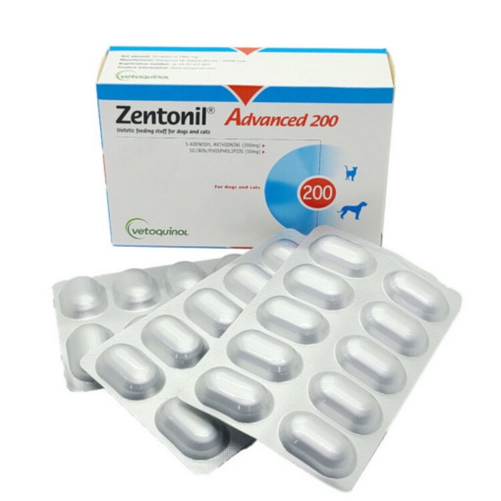 베토퀴놀 젠토닐 어드밴스200 30정  강아지 고양이 간영양제