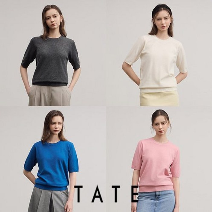 테이트 25SS 여성 메리노울 블렌딩 니트 4종