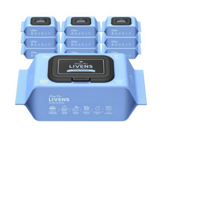 리벤스 퓨어워터 아기물티슈 엠보싱 캡형