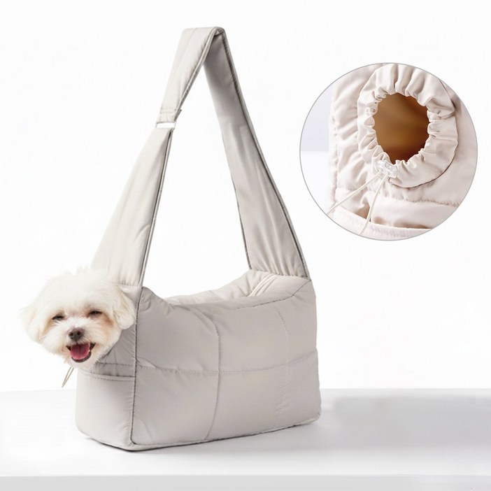 LareinaT   강아지 고양이 슬링백 산책 이동 가방 안전버클 강아지 포대기