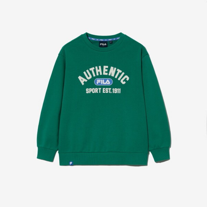 휠라키즈 바시티 로고 맨투맨 FK2POG3405XGRN