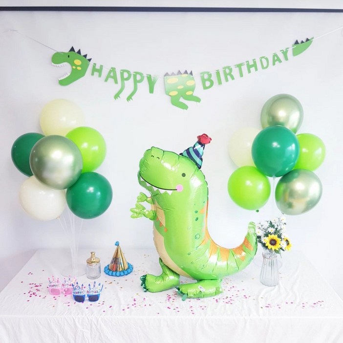 민즈셀렉트 공룡가랜드 생일패키지 생일풍선세트 해피벌스데이가랜드 Happybirthday
