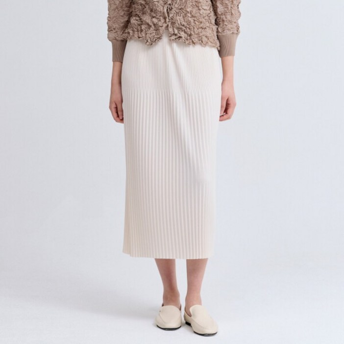 플리츠미 투 티어드 사이드 슬릿 H라인 스커트EPSKM325002