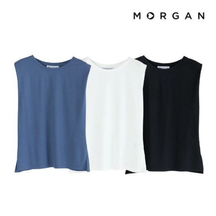 모르간 25SS 썸머 슬리브리스 티블라우스 3종