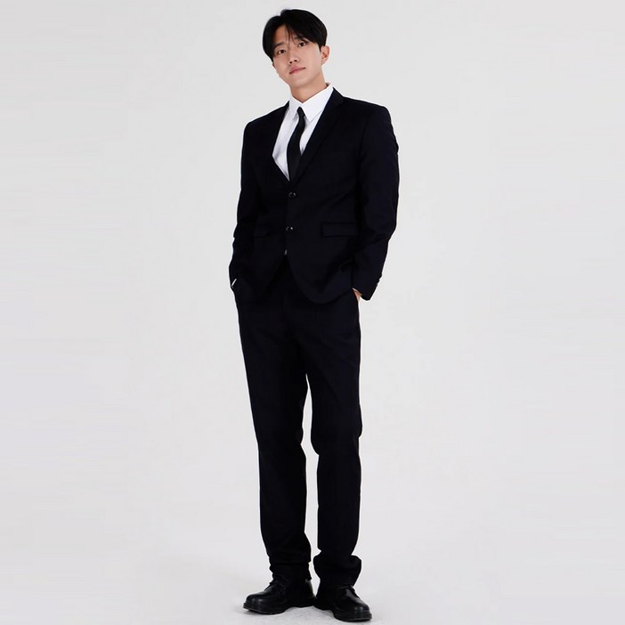(대여)네이비 블랙 남자 긴팔 면접정장 세트