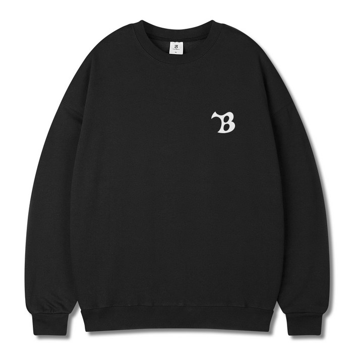 탑보이 부메랑로고 오버핏 기모 프린팅 스웨트 셔츠 (PTM2091)